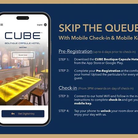 Cube Boutique Capsule Hotel At Kampong Glam Singapore Exteriör bild